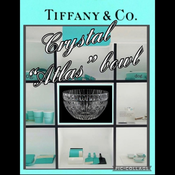 TIFFANY & CO. CRYSTAL ATLAS BOWL 10” ROUND 5.11 HIGH ROMAN NUMERAL PATTERN - Picture 1 of 8